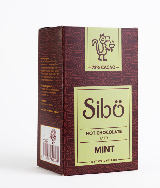 Mezcla de chocolate caliente de menta