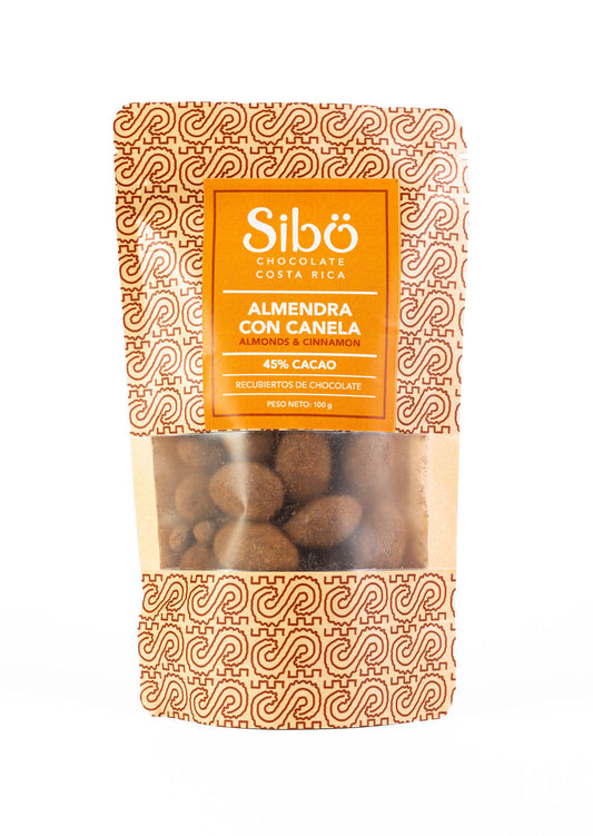 Almendras de canela en chocolate con leche