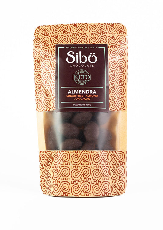 Almendras KETO sin azúcar en Chocolate Oscuro