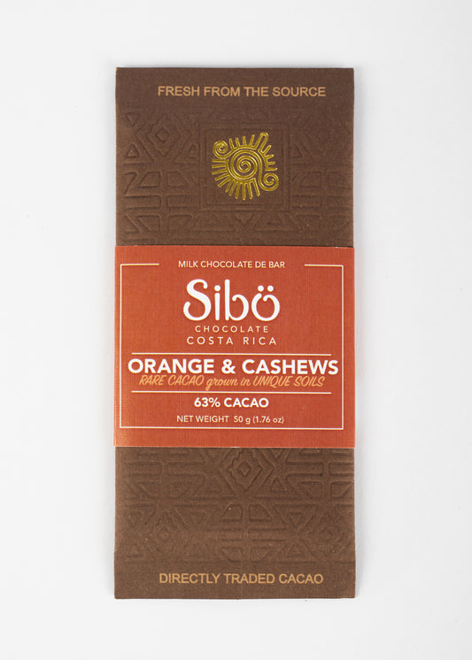 Barra de anacardos de naranja