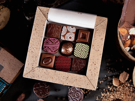 Caja de bonbon de 9 piezas